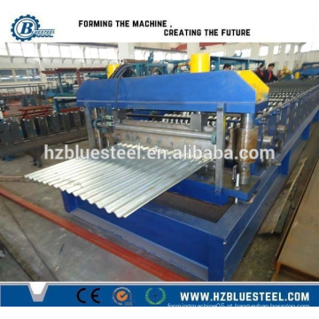 Fabricação a China de laminação de telhado de aço metálico / Máquina de perfuração de folha de telhado ondulado galvanizado